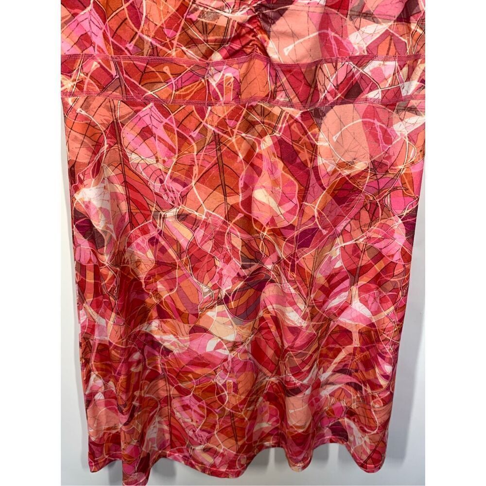 Marmot Women's Geometric Sleeveless Shelf Bra Racerback Taryn Dress Red Orange M - Picture 4 of 9